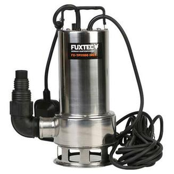 Fuxtec - Pompe de relevage eaux usées FX-TP11100 - inox 1100W débit 15000 litres par heure