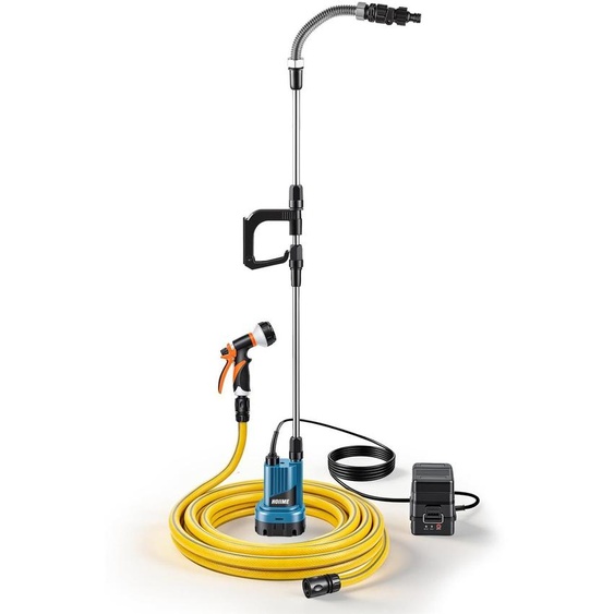 Pompe de relevage pour réservoir de récupération deau de pluie, compatible avec les batteries lithium 18V-21V, pompe submersible de 300W, pompe pour eaux usées, débit de 5000 L/heure, hauteur de refoulement de 8 mètres (batterie non incluse)