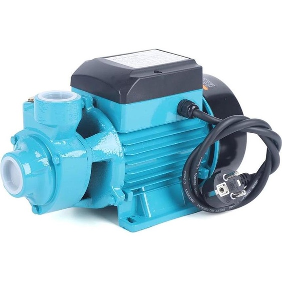 Pompe électrique pour eau & circulation - Vortex/pompe centrifuge - prise UE 220 V - tr/min 2850 - IP44 - liquide 60 °C - taille 21,5×12×15,5 cm - cyan