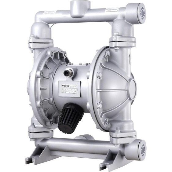 Pompe pneumatique à double membrane, 44 GPM, pression maximale de 115 PSI, pompe de transfert pneumatique pour huiles usagées avec 2 membranes supplémentaires, entrée et sortie de 3,8 cm, pompe à membrane en alliage daluminium pour huile diesel et
