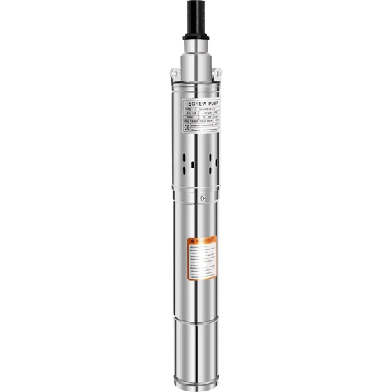 Pompe submersible pour puits profonds, haute efficacité, fonctionnement silencieux, 250W, EU