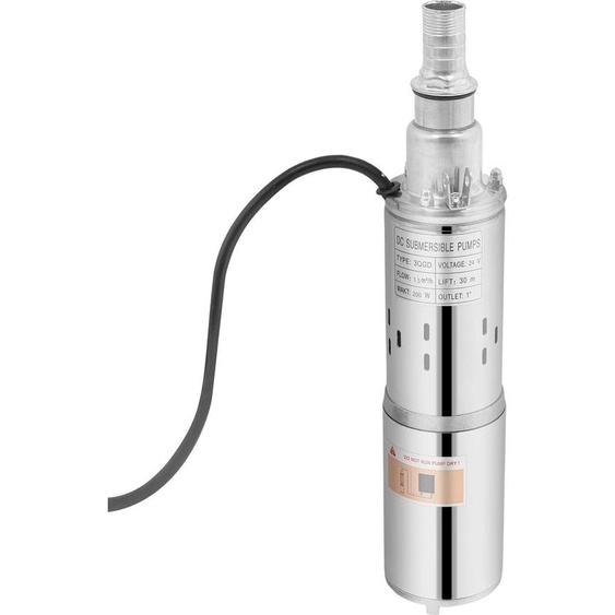 Pompe submersible, solaire, haute performance, 24V, argent, EU