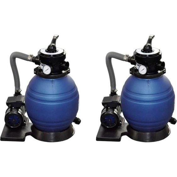 Pompes à filtre à sable 2 pcs 400 W 11000 l/h