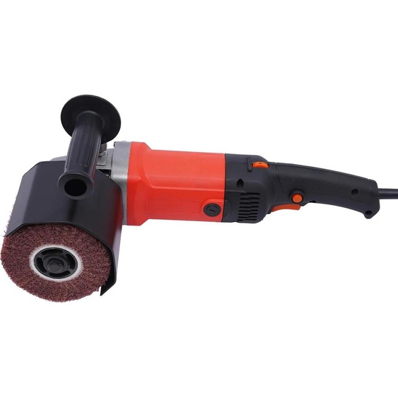 Ponceuse à satiner - Ponceuse-polisseuse à brosse cylindrique à guidage manuel - 220 V - 1580 W - Électrique - Rouge