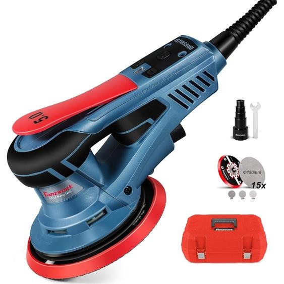 Ponceuse excentrique 350 W - Disque abrasif de 150 mm - Course dexcentration de 5 mm - Électrique, avec fil