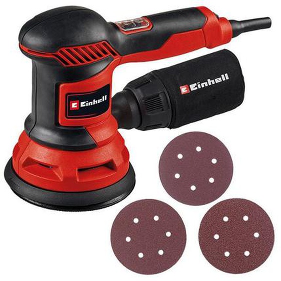 Ponceuse excentrique tc-rs 425 e (425 w, ø 125 mm, vitesse max. 26 000 oscillations/min) Livré avec 3 feuilles abrasives - Einhell