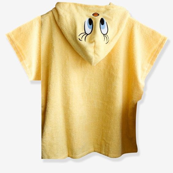 Poncho de bain Titi Looney Tunes jaune