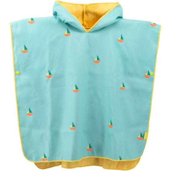 Poncho De Plage Bleu Banana (60 X 60 Cm) Bleu, Jaune, Orange