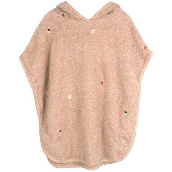 Poncho De Plage En Coton Rose
