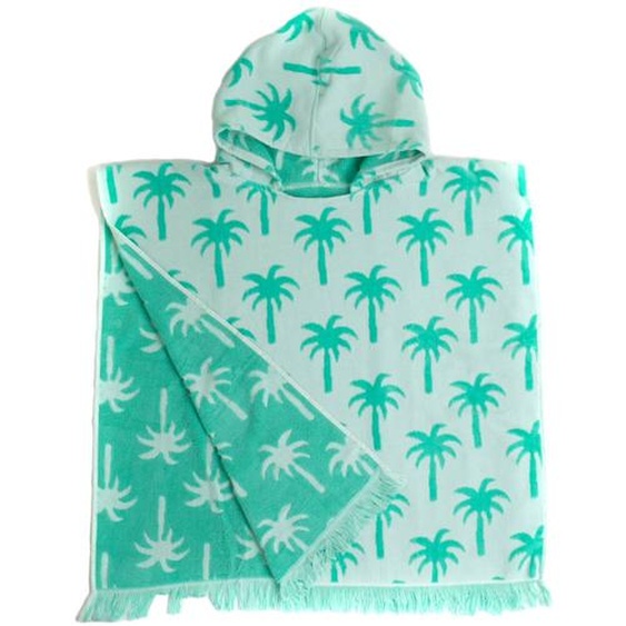Poncho De Plage Enfant Bleu