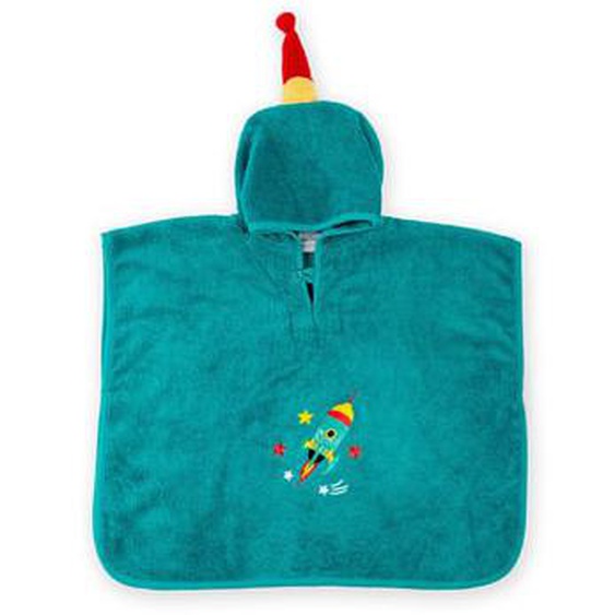 Poncho pur coton Galaxy emeraude
