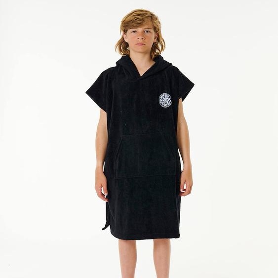 Poncho Serviette À Capuche Enfant Logo Black