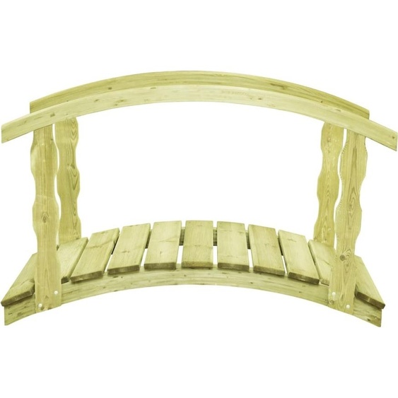 Pont de jardin avec balustrade 170×74×105 cm Bois de pin imprégné