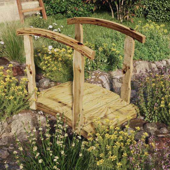 Pont de jardin avec balustrades Bois massif de pin imprégné