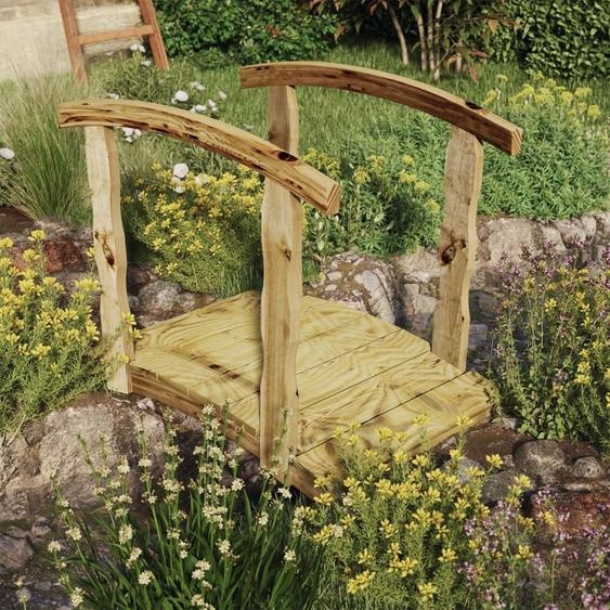Pont de jardin design avec rail en pin massif imprégné - Ponts de jardin 2025 Neu8541846 2pallet
