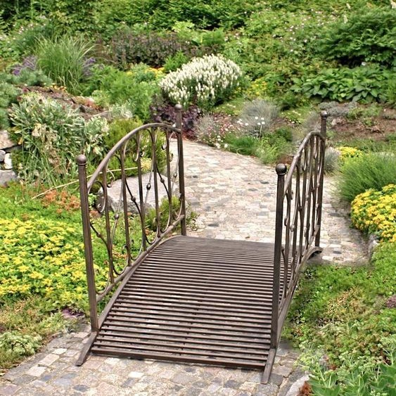 Pont de jardin DUKONO, avec garde-corps