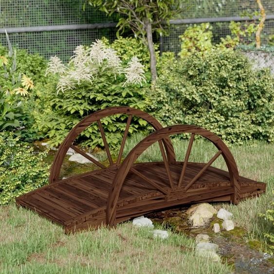 Pont de jardin style élégant avec design de roue 99x50x38 cm sapin massif - Ponts de jardin Hommie2703268 1parcel