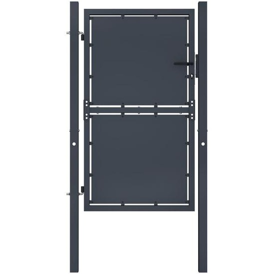 Portail de jardin Acier 100 x 200 cm Anthracite