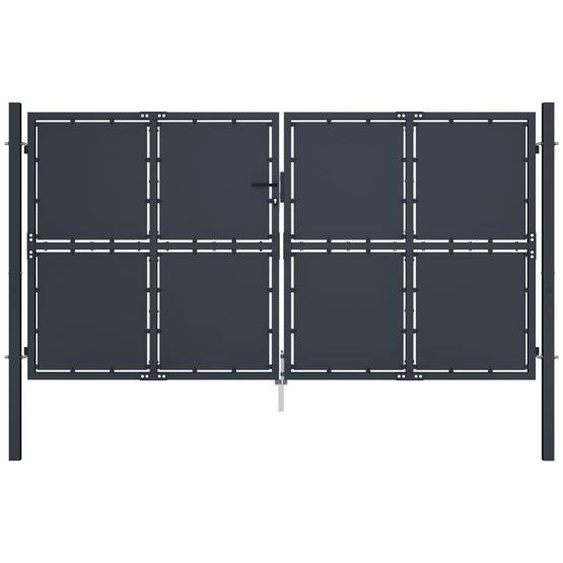 Portail de jardin Acier 300x150 cm Anthracite