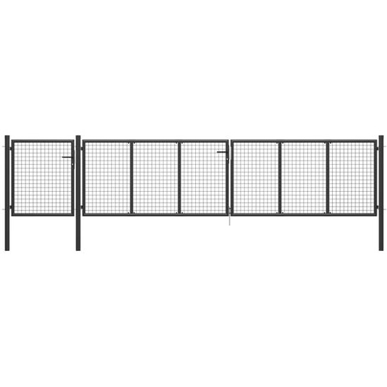 Portail de jardin Acier 500 x 100 cm Anthracite