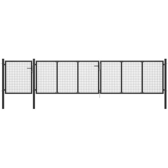 Portail de jardin Acier 500 x 75 cm Anthracite