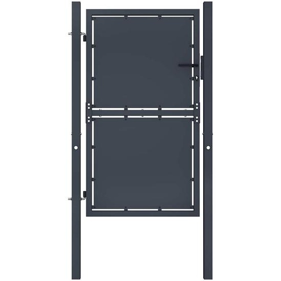 Portail de jardin en acier 100 x 175 cm anthracite