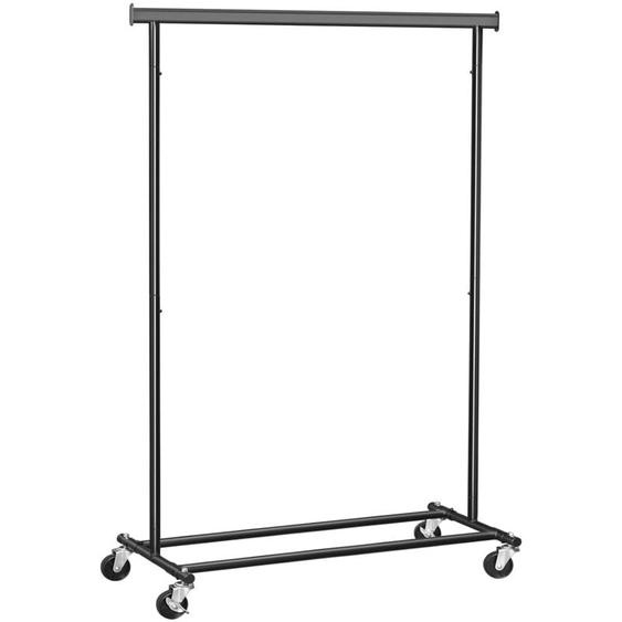 Songmics - Portant à Vêtements avec Roulettes, Tringle Extensible pour Charge Lourde, Porte-manteau, Rangement Vêtement, Capacité de Charge 90 kg