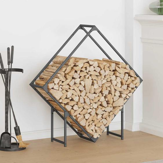 Portant de bois chauffage anthracite 100x25x100 cm