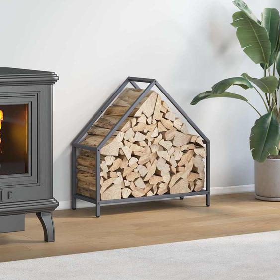 Portant de bois chauffage anthracite 60x25x60 cm