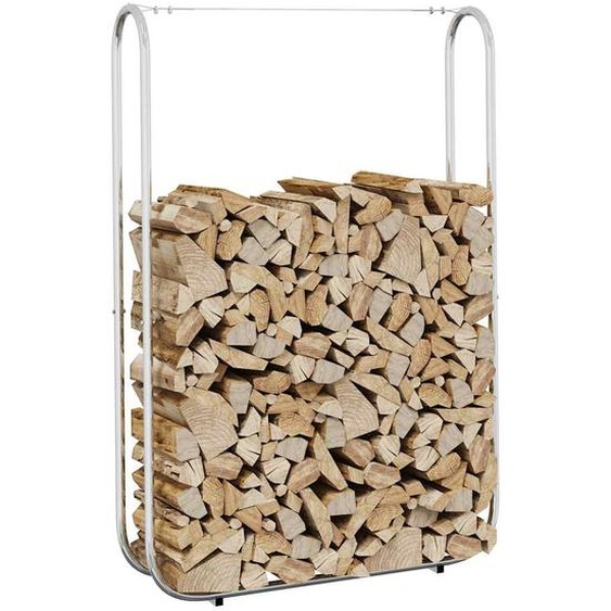 Portant de bois de chauffage 100x25x150 cm acier galvanisé