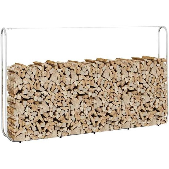 Portant de bois de chauffage 250x25x150 cm acier galvanisé