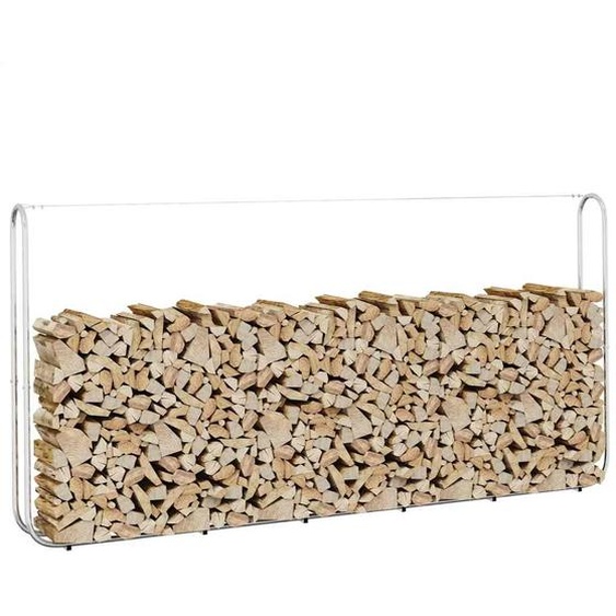 Portant de bois de chauffage 300x25x150 cm acier galvanisé