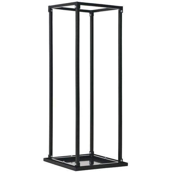 Portant de bois de chauffage avec base Noir 37x37x113 cm Acier
