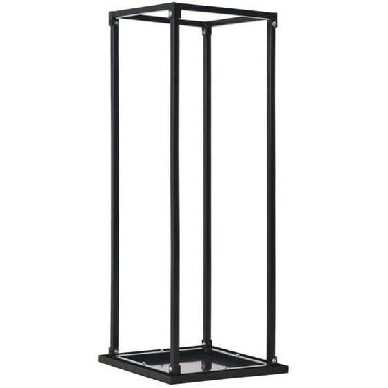 Portant de bois de chauffage avec base Noir 37x37x113 cm Acier