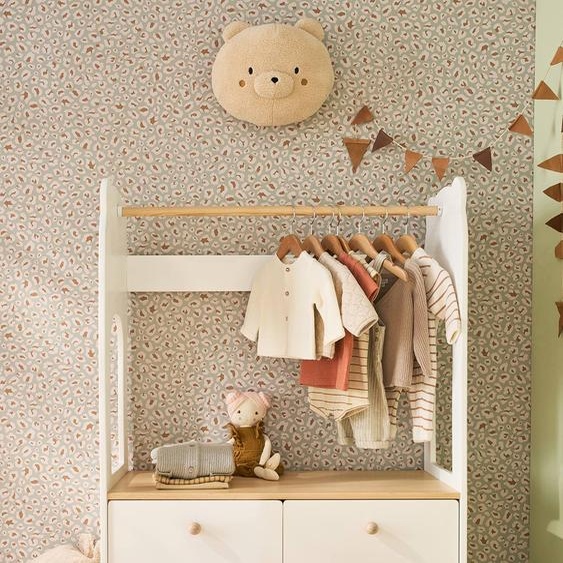 Portant et bureau enfant 2 en 1 Ourson blanc