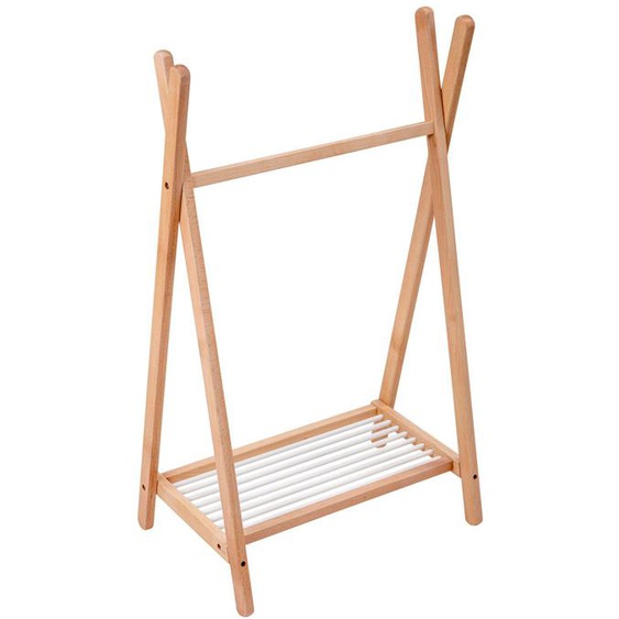 Portant Vêtements Bébé Léandre En Bois De Hêtre Massif Bois Hybride Blanc
