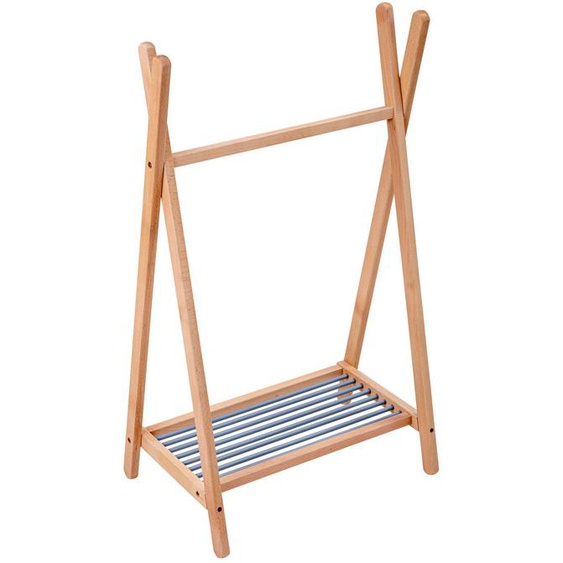 Portant Vêtements Bébé Léandre En Bois De Hêtre Massif Bois Hybride Bleu Gris
