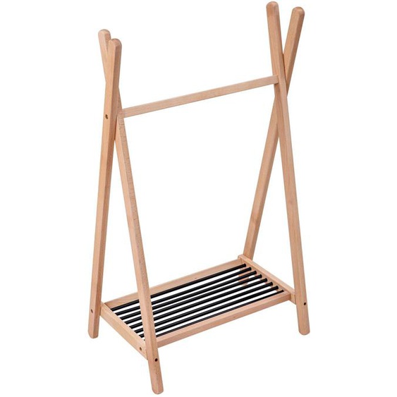 Portant Vêtements Bébé Léandre En Bois De Hêtre Massif Bois Hybride Noir