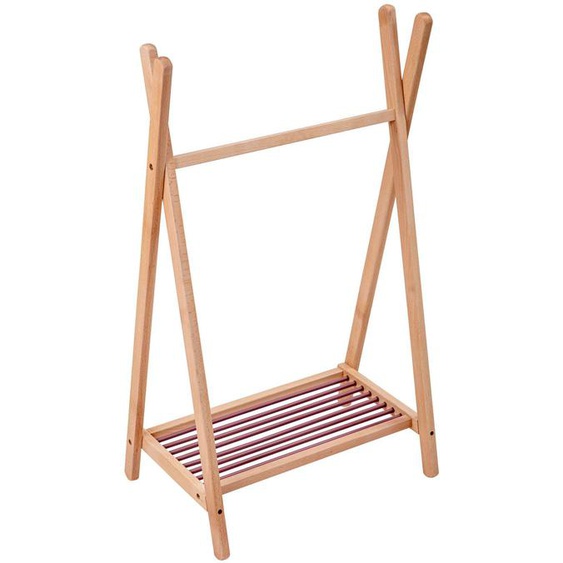 Portant Vêtements Bébé Léandre En Bois De Hêtre Massif Bois Hybride Vieux Rose