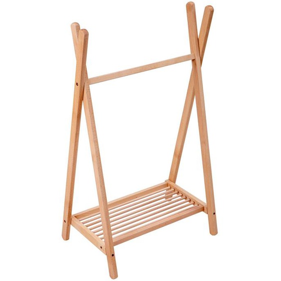 Portant Vêtements Bébé Léandre En Bois De Hêtre Massif Bois Naturel Vernis