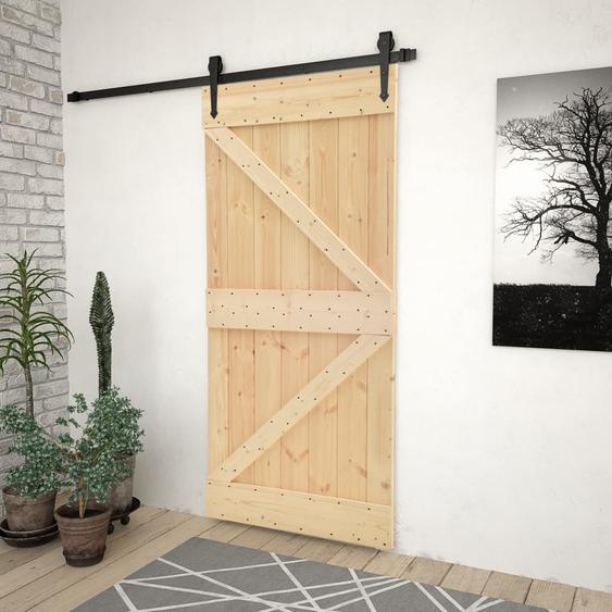 Porte 80x210 cm Bois de pin massif