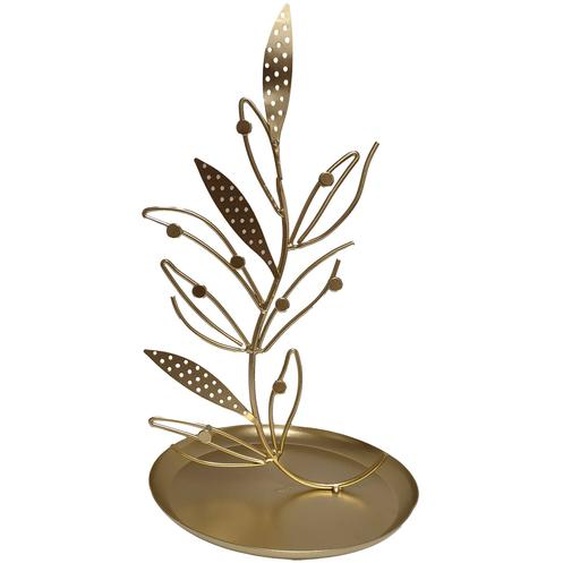 Porte-bijoux en métal, forme feuille -