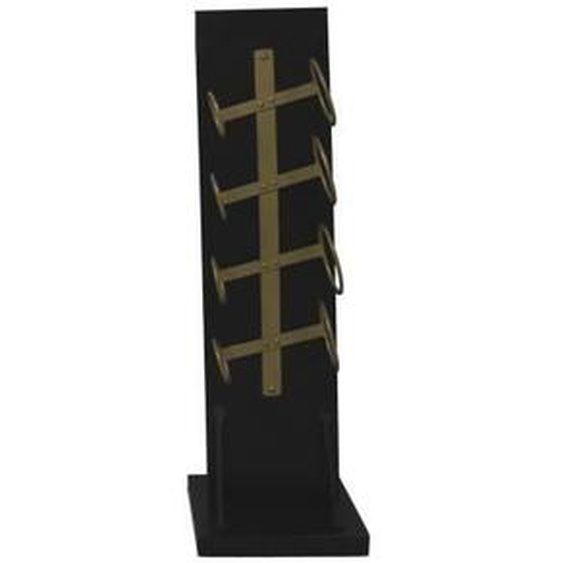 Porte-bouteilles - HSM - Collection Noir/Or - 4 bouteilles - Mangowood/Métal - 80 cm