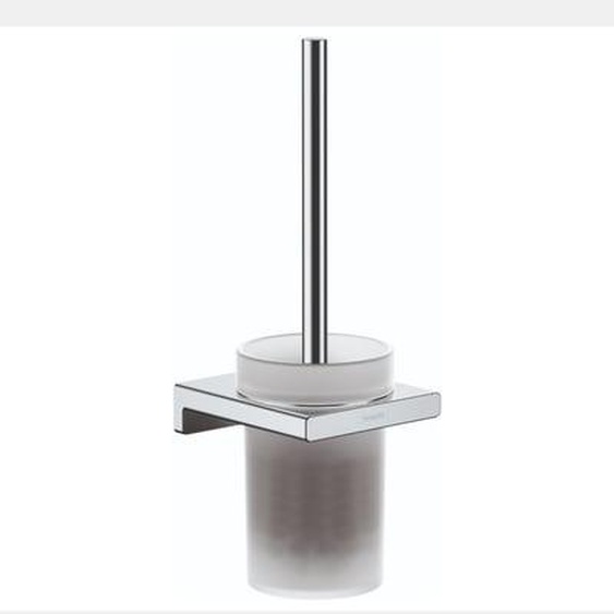Porte-brosse WC mural chromé