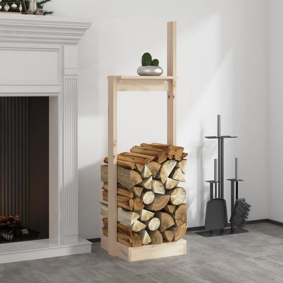 Porte-bûches 33,5x30x110 cm Bois massif de pin