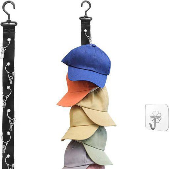 Porte-casquette avec crochet pour manteaux, casquettes de baseball, porte-casquette, porte-casquette sur la paroi arrière de la