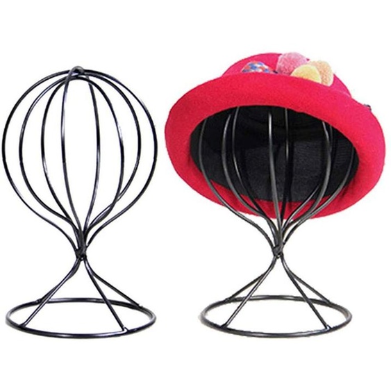 Porte-chapeaux modernes en métal au design en forme de ballon creux, porte-perruques décoratifs de table