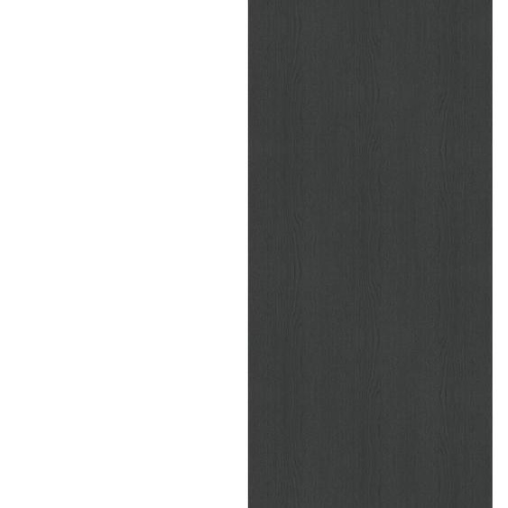 Porte Coulissante Grey OAK H204 x L73 + Rail alu Bandeau Blanc