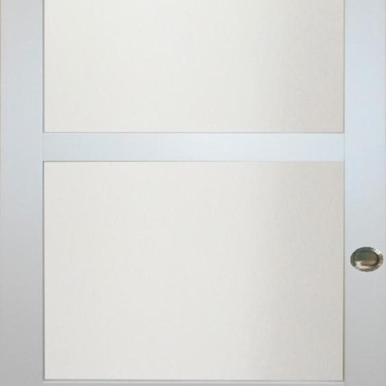 Porte Coulissante Greyria Gris Clair RAL7035 Vitree H204 x L83 et Coquilles