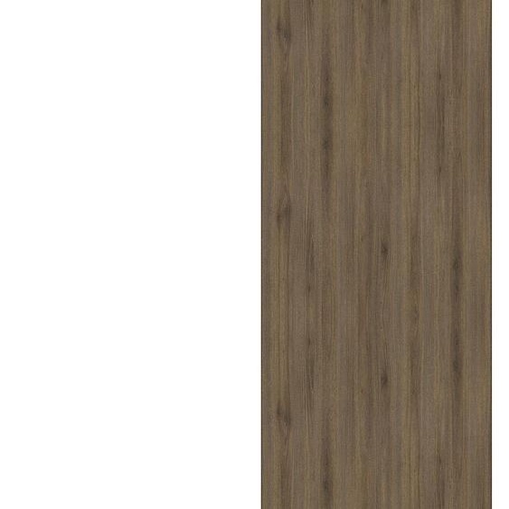 Porte Coulissante Light Walnut H204 x L93 + Rail alu Bandeau noir
